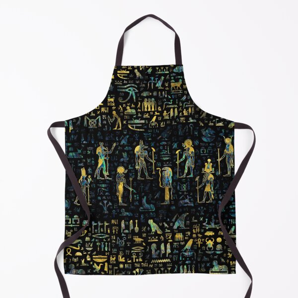 Item preview, Egyptian Gods and hieroglyphs - Abalone and Gold designed and sold by k9printart.