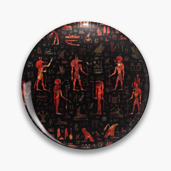 Item preview, Ancient Egyptian Gods and hieroglyphs - Red Marble  designed and sold by k9printart.