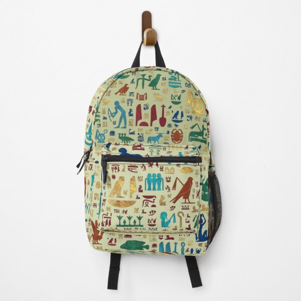 Item preview, Ancient Egyptian hieroglyphs -Colorful Marble and Gold designed and sold by k9printart.