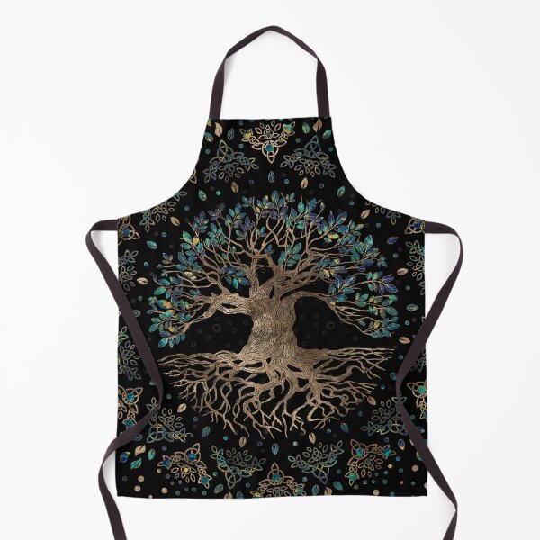 Item preview, Tree of life -Yggdrasil Golden and Marble ornament designed and sold by k9printart.