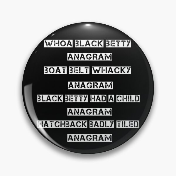 Aperçu de l'œuvre LA CHANSON DE L'ANAGRAMME BLACK BETTY - VOYEZ SI VOUS POUVEZ RÉSISTER À CHANTER- UN CADEAU DE NOËL PARFAIT créée et vendue par Iskybibblle.