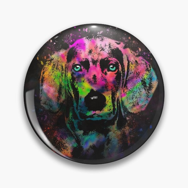 Item preview, Weimaraner puppy color splash designed and sold by k9printart.