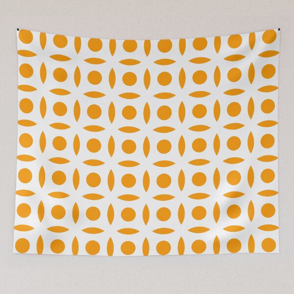 Item preview, Geometric Pattern: Intersect Circle: White/Orange designed and sold by Red Wolf.
