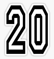 20, TEAM SPORTS, NUMBER 20, TWENTY, TWENTIETH, Competition, Sticker