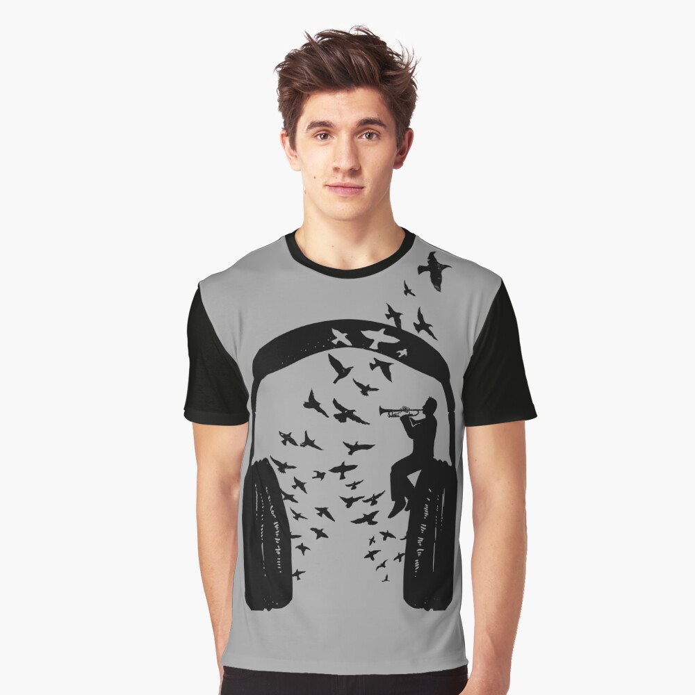Headphone - Trumpet Graphic T-Shirt