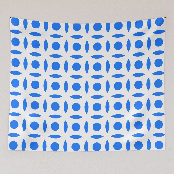 Item preview, Geometric Pattern: Intersect Circle: White/Blue designed and sold by Red Wolf.