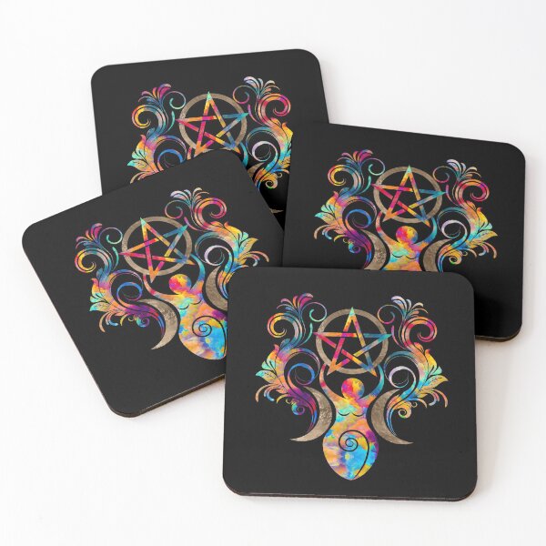 Item preview, Triple Moon Goddess with pentagram designed and sold by k9printart.