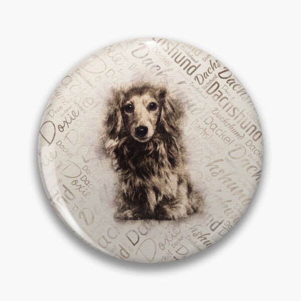 Item preview, Longhaired Dachshund dog  designed and sold by k9printart.