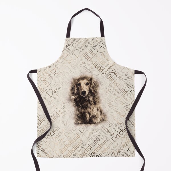 Item preview, Longhaired Dachshund dog designed and sold by k9printart.