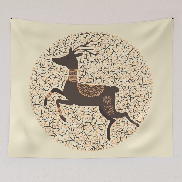 Item preview, Scandinavian Folk Art Stag designed and sold by space-kitten.