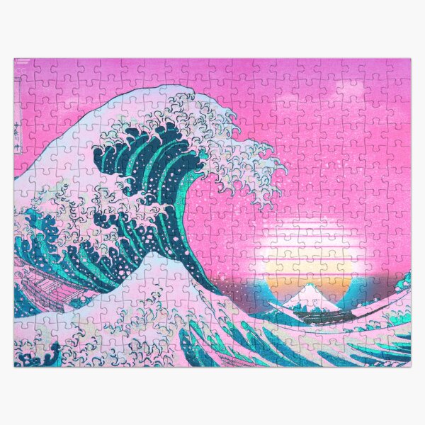 Item preview, Vaporwave Aesthetic Great Wave Off Kanagawa Retro Sunset designed and sold by CoitoCG.