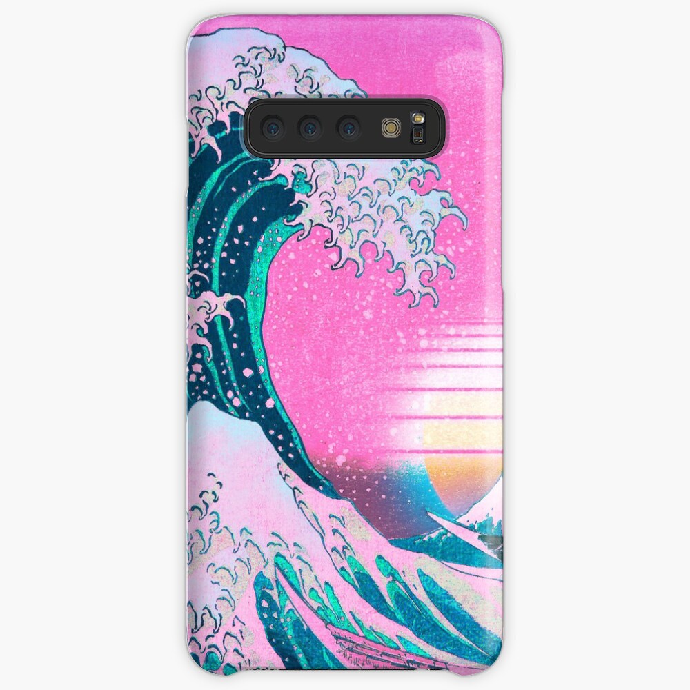 Vaporwave Aesthetic Great Wave Off Kanagawa Retro Sunset Case & Skin for Samsung Galaxy