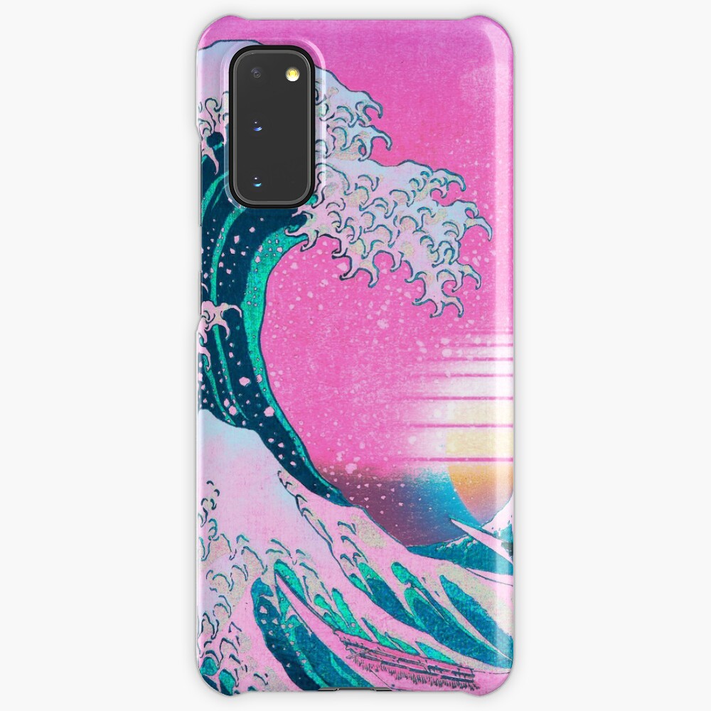 Vaporwave Aesthetic Great Wave Off Kanagawa Retro Sunset Case & Skin for Samsung Galaxy