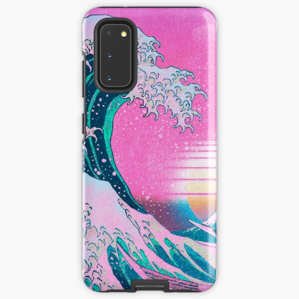 Vaporwave Aesthetic Great Wave Off Kanagawa Retro Sunset Samsung Galaxy Tough Case