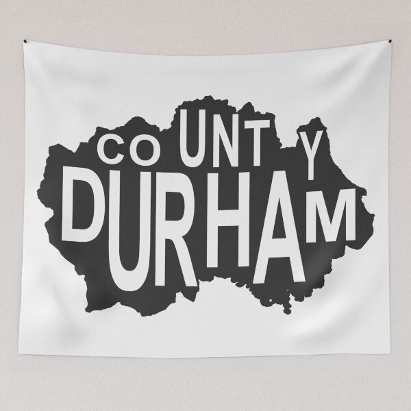 Item preview, County Durham Map Text Silhouette designed and sold by GeorgeLemon.