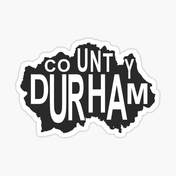 Item preview, County Durham Map Text Silhouette designed and sold by GeorgeLemon.