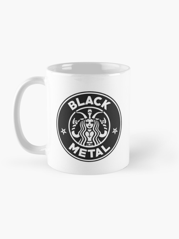 Black Metal Coffee Mug Black 