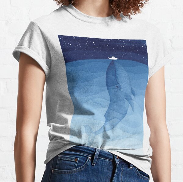 Blue whale, sea animal Classic T-Shirt