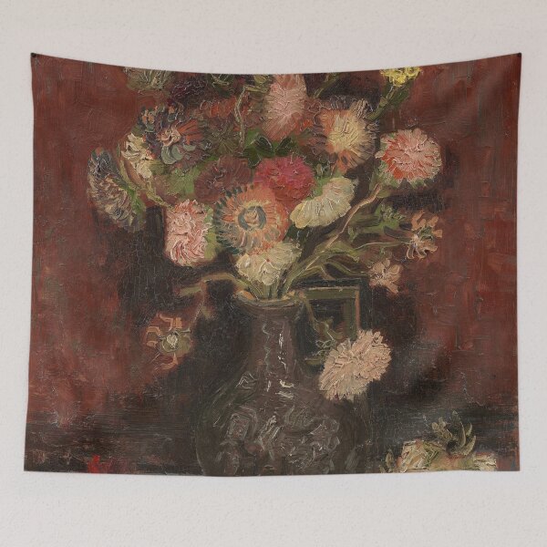 Item preview, Florero con asteres chinos y gladiolos - Vincent van Gogh designed and sold by TemporaryArt.