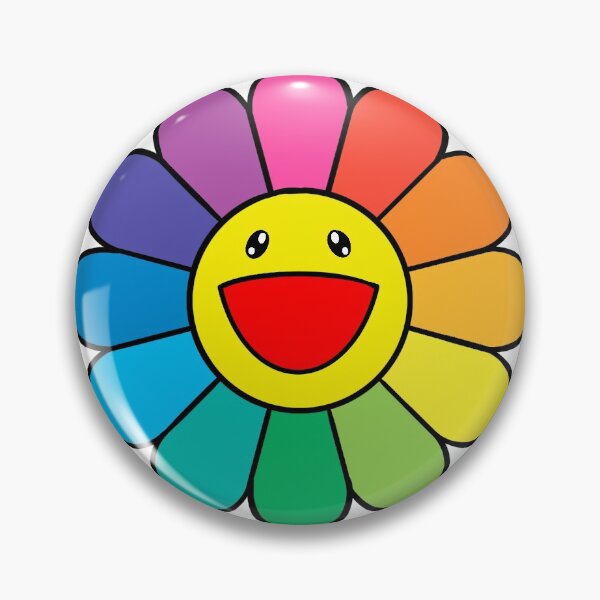 Item preview, Takashi Murakimi Rainbow Smiley Flower designed and sold by luv-stickers.