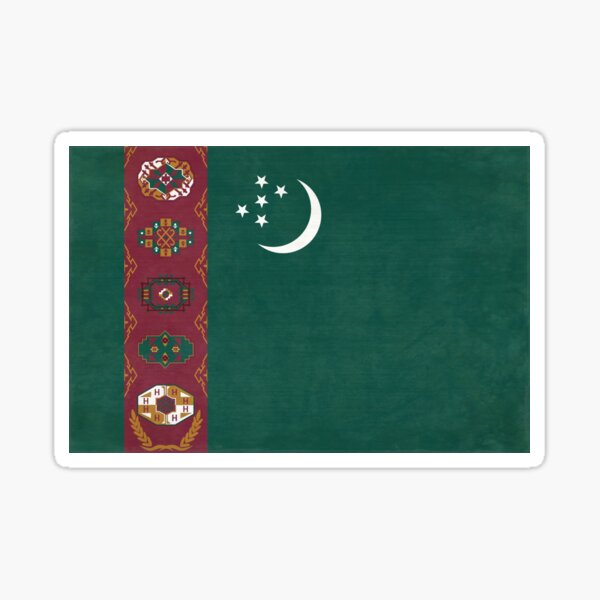 Turkmenistan Flag Stickers for Sale | Redbubble