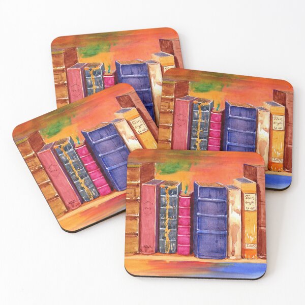 Item preview, Old Books On The Bookshelf Watercolor Painting designed and sold by MMc Buck.