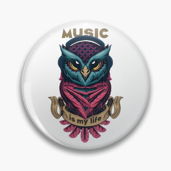 Item preview, Music Is My Life Owl Art designed and sold by JTS STORE.