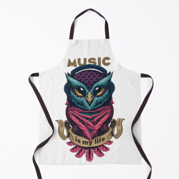 Item preview, Music Is My Life Owl Art designed and sold by JTS STORE.