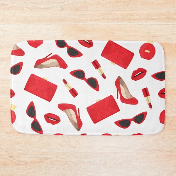 Item preview, Fashion pattern design with parfume, heels, bags, pomades, lips and sumglasses designed and sold by GulArt.