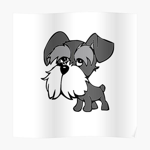 Schnauzer Cartoons Posters | Redbubble