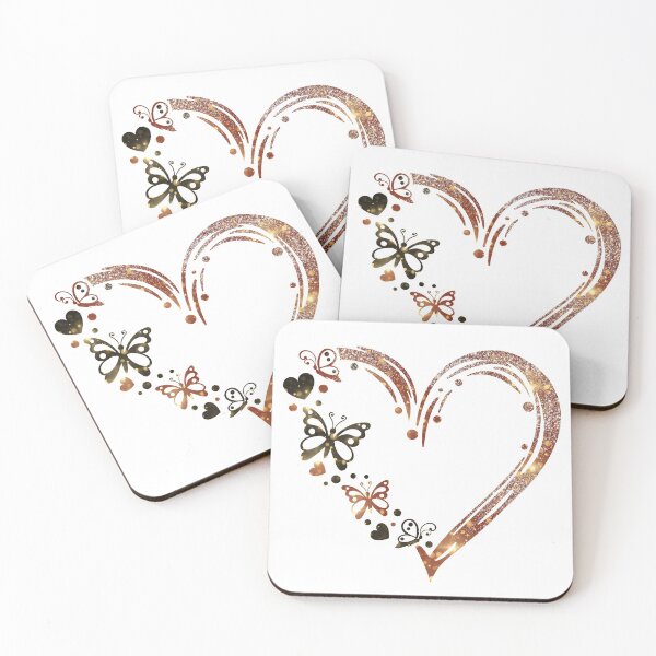 Item preview, Gold Hearts and Butterflies  designed and sold by WisdomInspired.