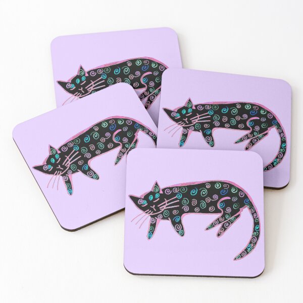Item preview, Gato pastelero danés en negro y brillante designed and sold by CoffeyCatsArt.