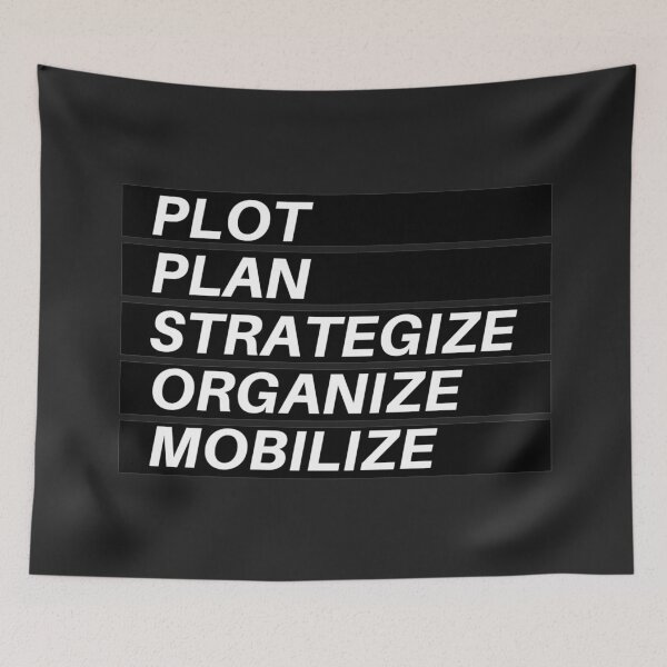 Item preview, Plot Plan Strategize Organize Mobilize - Quote designed and sold by mydoodlesateme.