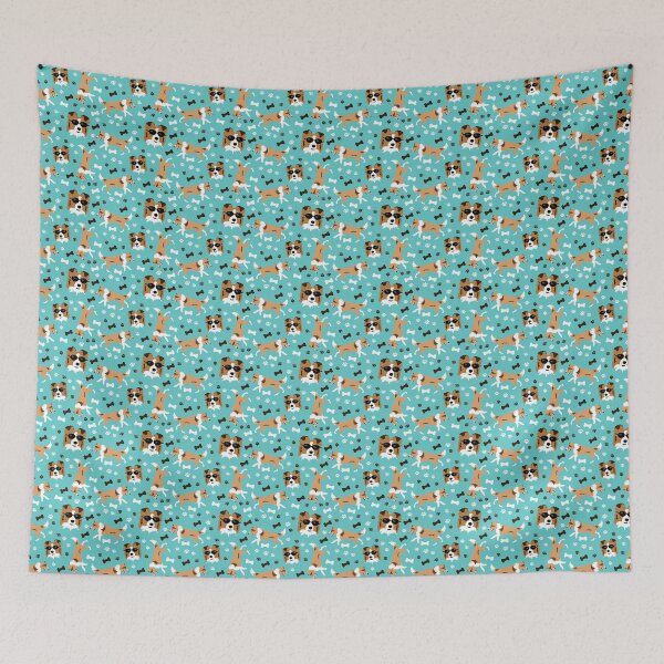 Item preview, Shetland Sheepdog Sheltie Pattern Miniature Collie Dog Breed in Blue designed and sold by Art by Jess.