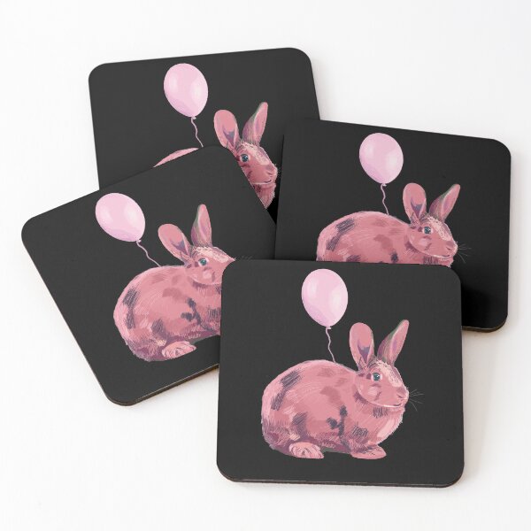 Item preview, Pink rabbit with balloon designed and sold by korasi.
