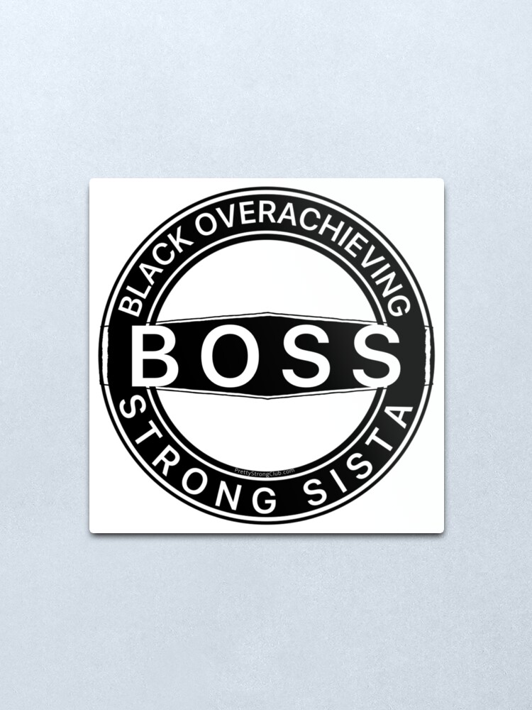 Alternate view of Black Overachieving Strong Sista Metal Print