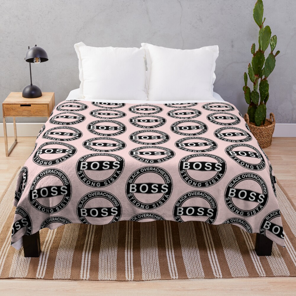 Black Overachieving Strong Sista Throw Blanket