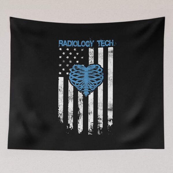 Item preview, American Flag Radiology Tech Skeleton Ribs designed and sold by GriffsGraphix.