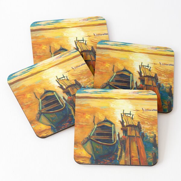 Item preview, Boat at Pier designed and sold by Ethiyo.
