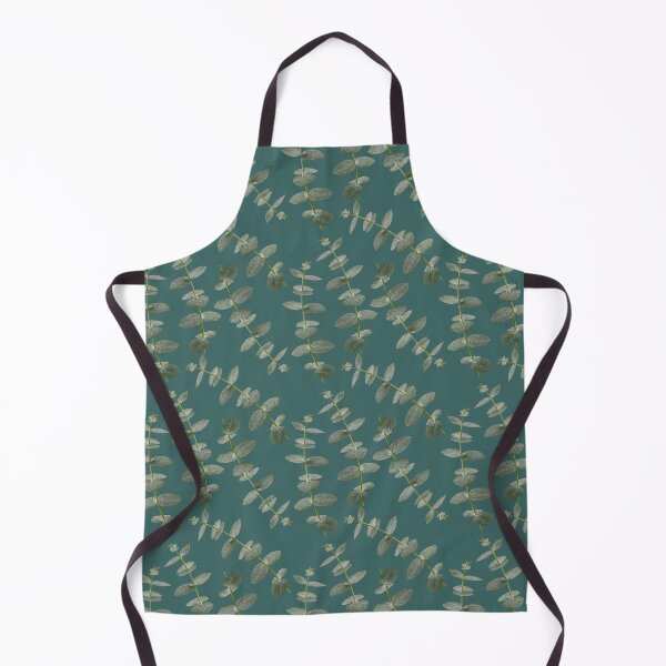 Item preview, Eucalyptus Patterns with Aqua Background Realistic Botanic Patterns Organic Design with Real Plants designed and sold by TurningMoss.