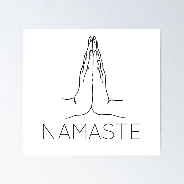 Item preview, Namaste hands gesture in black designed and sold by SibMa.