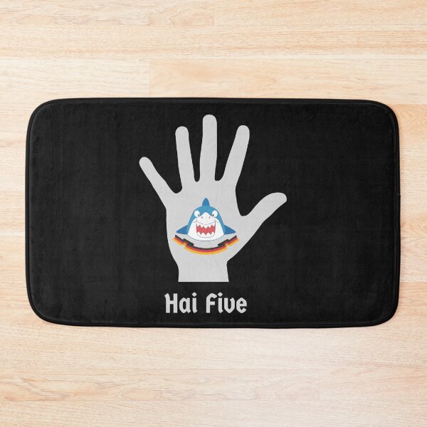 Item preview, Hai (Shark in German) Five - High 5 Funny Deutsch Pun designed and sold by Time4German.
