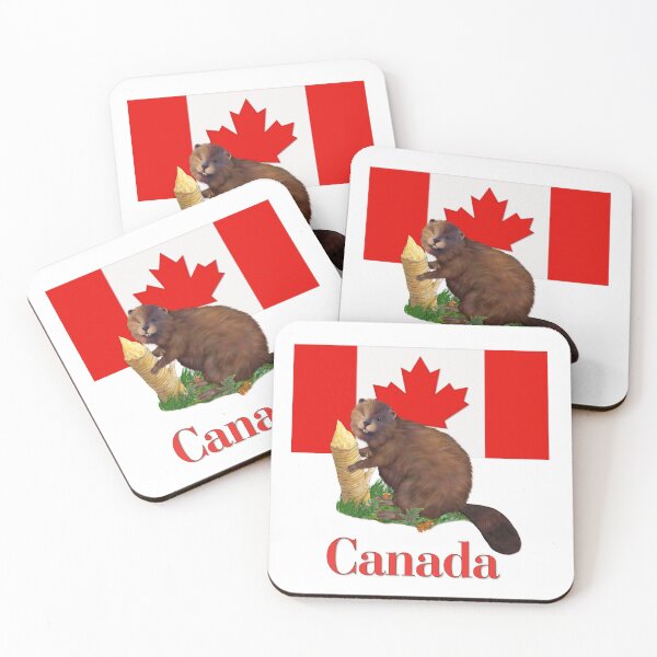 Item preview, Canadian Flag and Beaver designed and sold by SpiceTree.