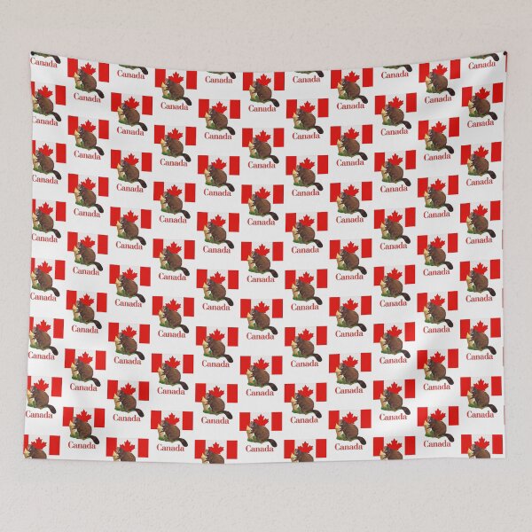 Item preview, Canadian Flag and Beaver designed and sold by SpiceTree.