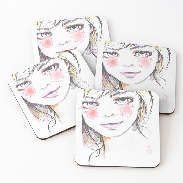 Item preview, Watercolor girl sweet face designed and sold by moniquevansteen.
