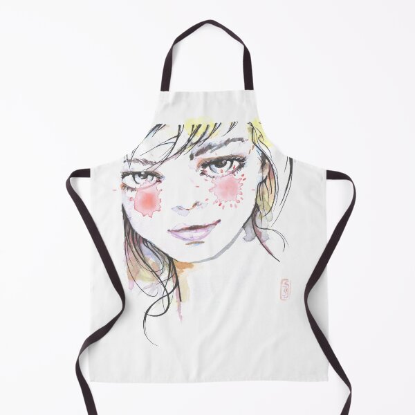 Item preview, Watercolor girl sweet face designed and sold by moniquevansteen.