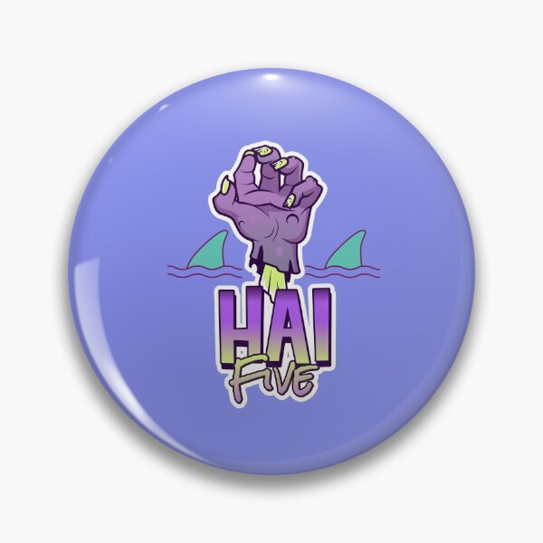 Item preview, Hai (Shark in German) Five - High 5 Funny Scary Zombie Hand Deutsch Pun designed and sold by Time4German.