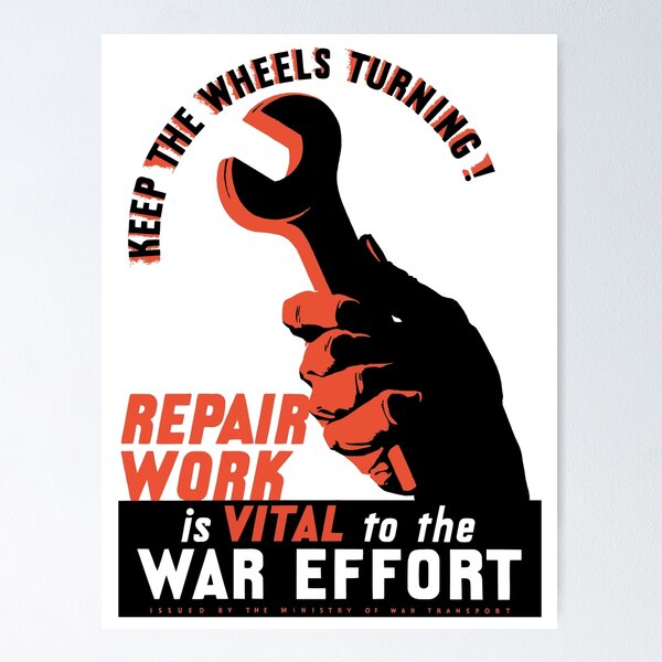 Item preview, Repair Work Is Vital To The War Effort -- WWII designed and sold by warishellstore.
