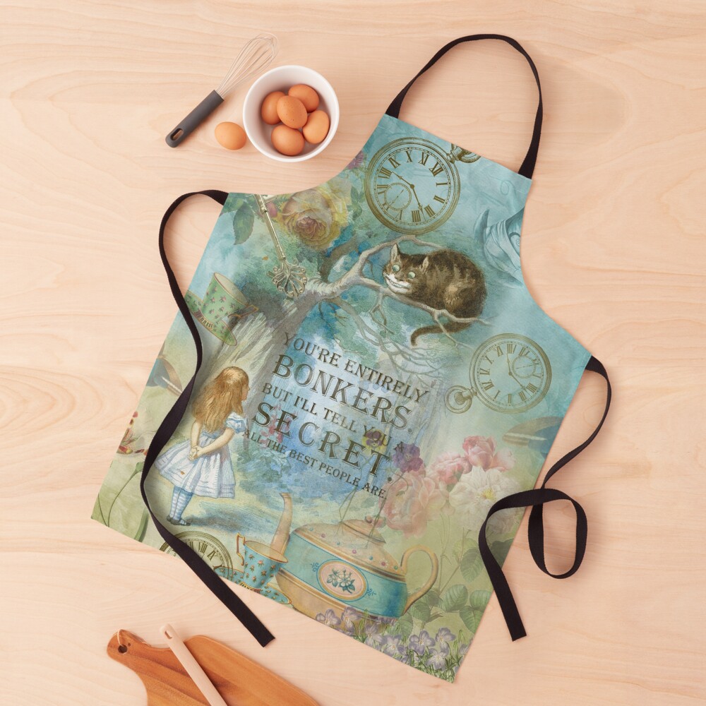 Wonderland - Bonkers Quote- Alice in Wonderland Apron