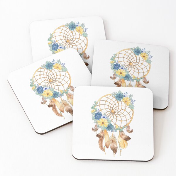Item preview, Golden Dream Catcher With The Flowers designed and sold by JTS STORE.